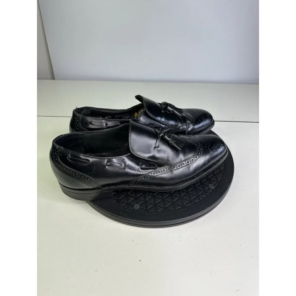 VTG Hanover Shoes Men's 9 C/A Loafer Master Flex All Leather Tassel USA